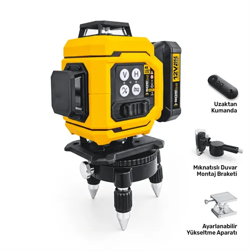 LAZER HİZALAMA DİSTOMAT (ŞAKÜL) 16 Line 4*360 12V 1.8 Ah