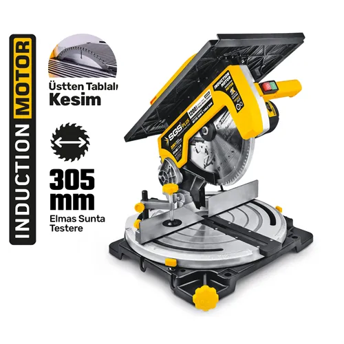 GÖNYE KESME TESTERE ÜSTTEN TABLALI 1200 Watt 305 MM