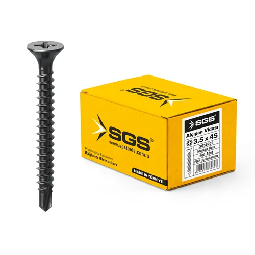ALÇIPAN VİDASI MATKAP UÇLU 3,5*45MM (PK/500AD)
